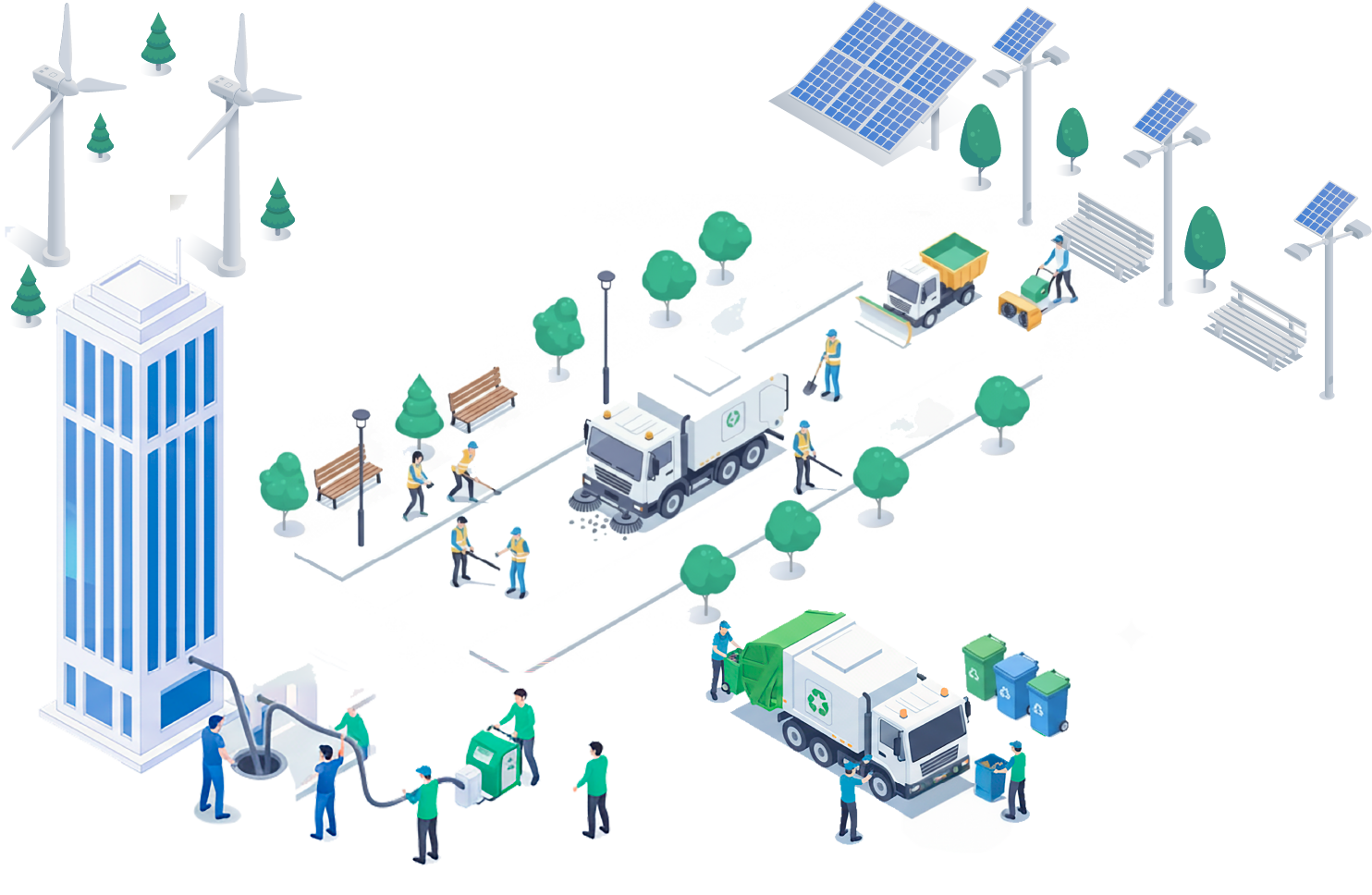 清掃・洗浄の作業風景