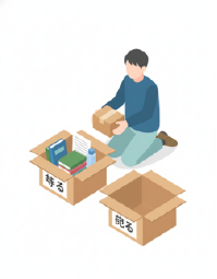 廃棄するもの・しないものを分ける