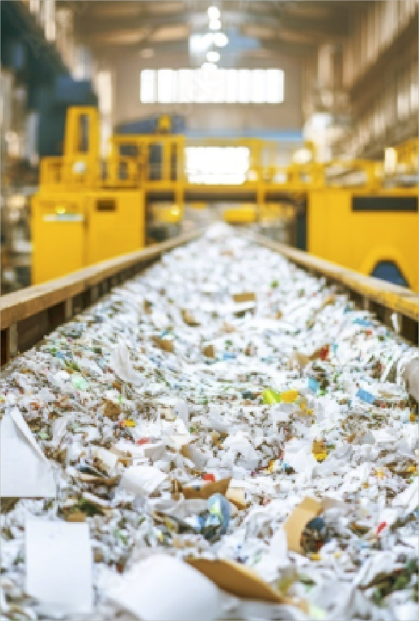 中間処理施設の内部